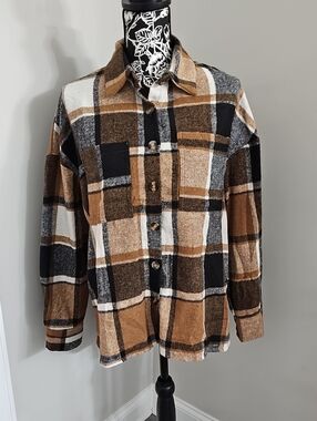 Plaid Button-Down Top